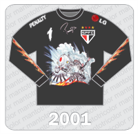 Camisa de Goleiro São Paulo FC - Penalty - 2001 - Locomotiva Rogerio Ceni