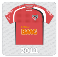 Camisa de Goleiro São Paulo FC - Reebok - BMG - Yazigi - Ale - 2011