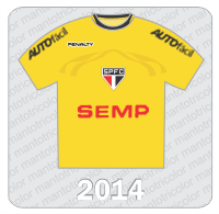 Camisa de Goleiro São Paulo FC - Penalty - Seguros Auto Fácil - SEMP - 2014