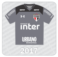Camisa de Goleiro São Paulo FC - Under Armour - 2017 - Banco Inter - Urbano Alimentos - Corr Plastik - MRV
