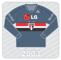 Camisa de Goleiro São Paulo FC - Topper - 2003 - LG - Medial Saúde