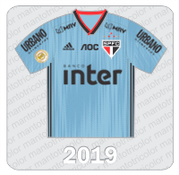 Camisa Alternativa São Paulo FC 2019 - Adidas -Banco Inter - Urbano Alimentos - MRV - AOC