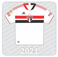 Camisa São Paulo FC 2021 - Adidas - Amigo Construtor - Patch Brasileirão 2021